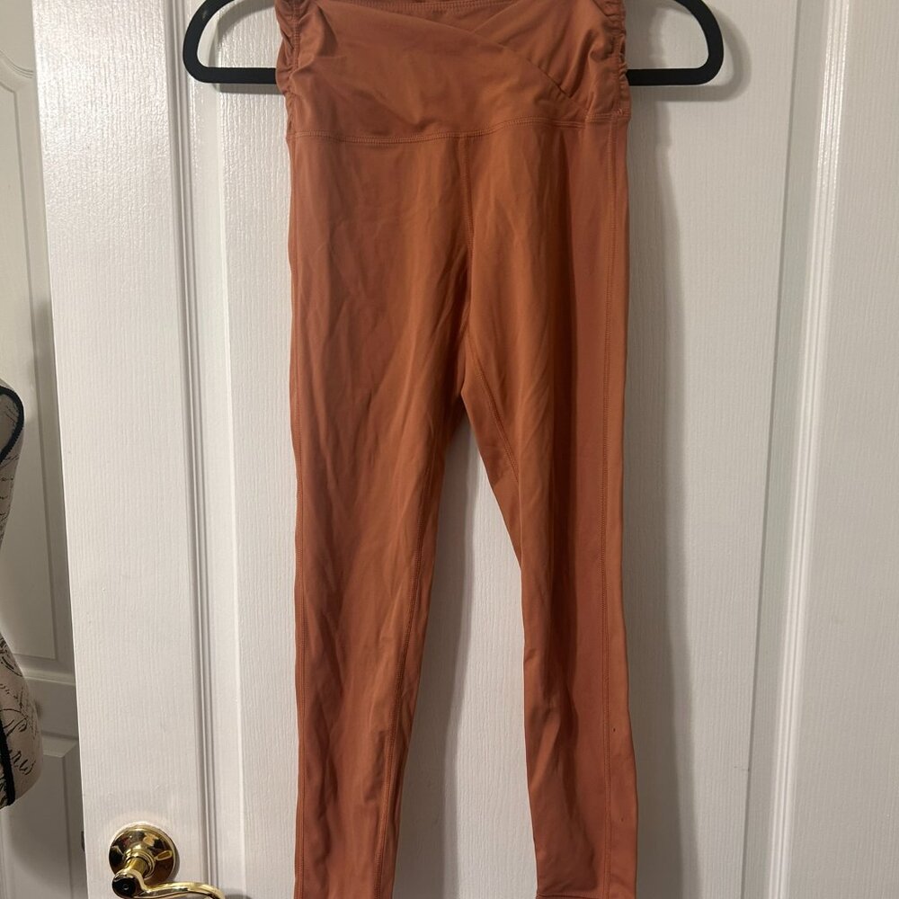 Savvi Kaluna Leggings Womens Small Pale Rust High Rise Activewear